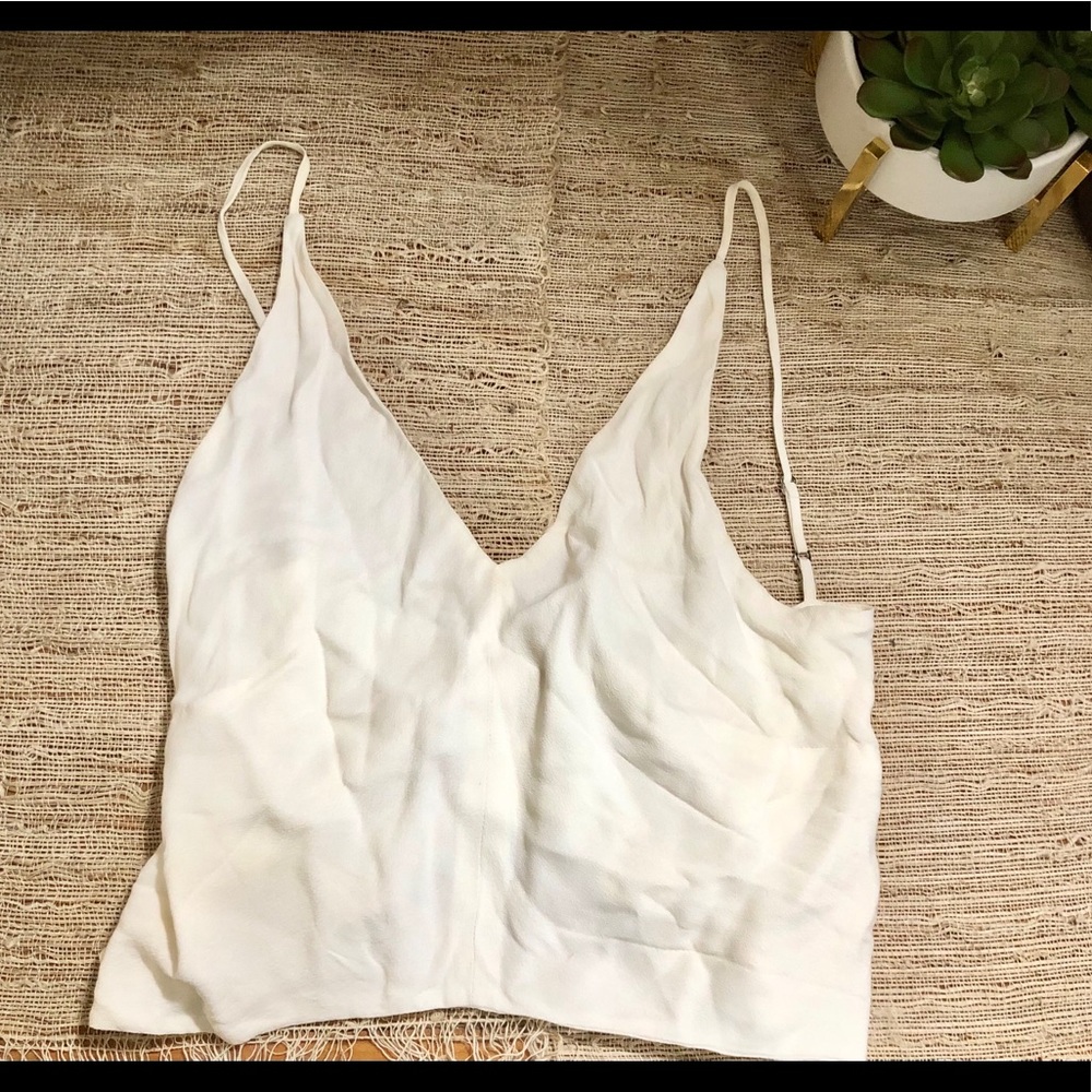 CULT GAIA • V-Neck Cami Tank Top in White